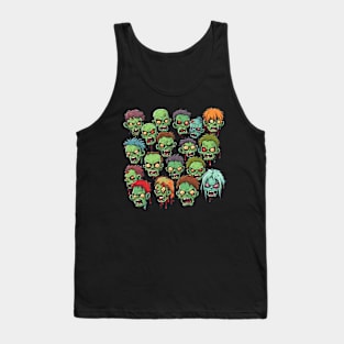 The Green Face Zombies Tank Top